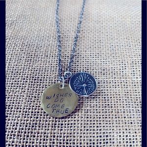 Brass/Silver Wishes do come true necklace
